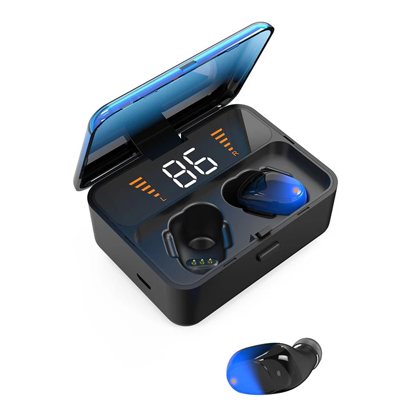 Новые TWS Bluetooth 5,0 Беспроводные наушники с 2000 мАч зарядным внешним аккумулятором чехол наушники для телефона