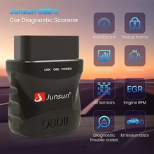 Junsun-ماسح ضوئي صغير للسيارة ، محول راديو السيارة ، OBD 2 ، Bluetooth 5.0 ، V1.5/V2.1 ، Android ، IOS ، Android 10.0