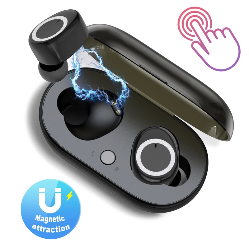 TWS 5,0 Bluetooth наушники 3D стерео беспроводные наушники HiFi Звук без задержки с микрофоном и зарядной коробкой для всех телефонов