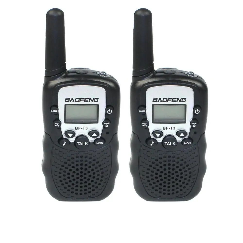 Black 2 шт. детская мини-УВЧ рация BF-T3 Baofeng FRS двухстороннее радио Comunicador T3 Удобная рация КВ трансивер - Цвет: Black