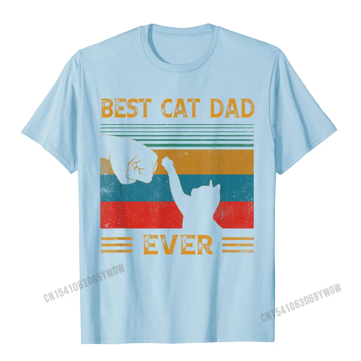 Printed Crazy T-shirts Cheap Fall Short Sleeve O Neck Tops Shirts 100% Cotton Men's Customized Tee-Shirt Free Shipping Mens Vintage Best Cat Dad Ever Bump Cat Lover Gifts T-Shirt__56 light