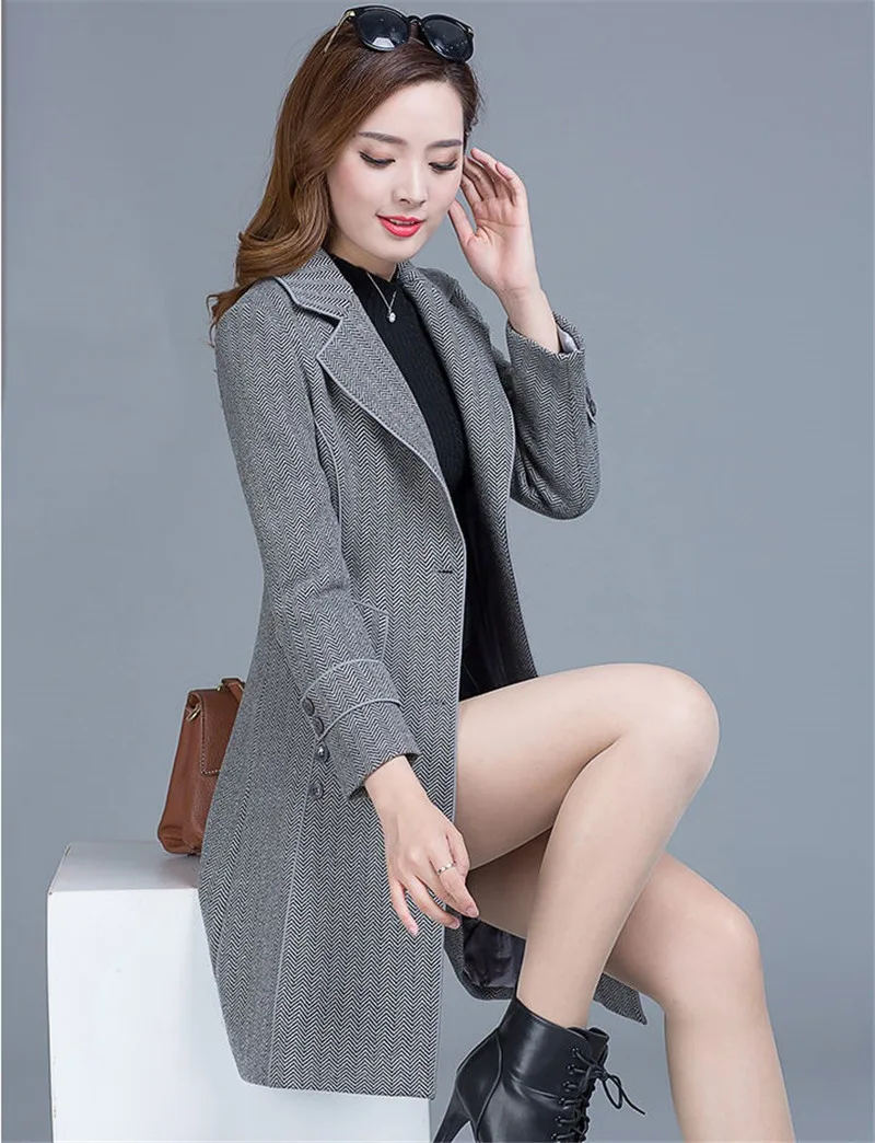 Manteau en laine pour femmes, nouvelle collection automne-hiver 2021, manteau à la mode pour femmes d'âge moyen, veste en laine pour mères, manteaux de base, costume col A Manteau en laine pour femmes, nouvelle collection automne-hiver 2021, manteau à la mode pour femmes d'âge moyen, veste en laine pour mères, manteaux de base, costume col A