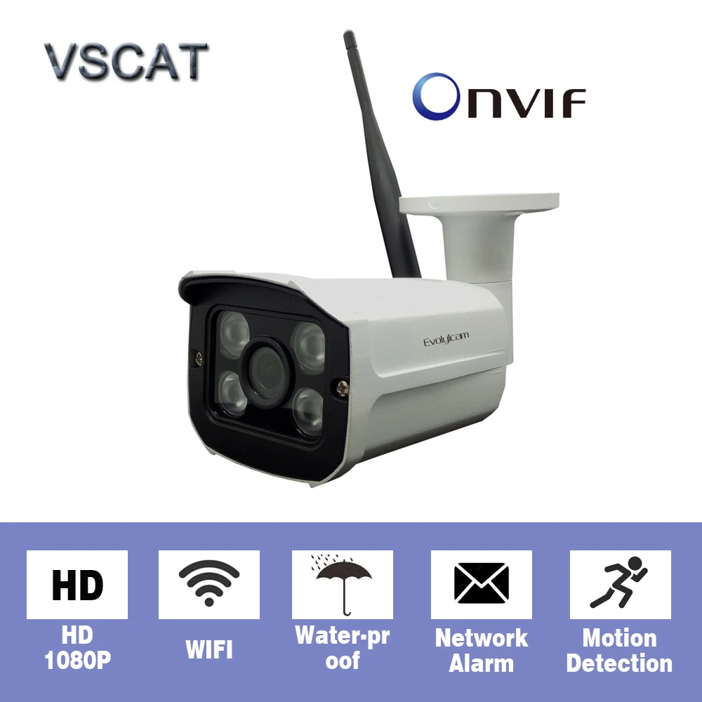 Ip-камера HD 1MP 720P/ 960P 1.3MP/ 1080P 2MP Беспроводная Onvif P2P IP камера s WiFi Водонепроницаемая
