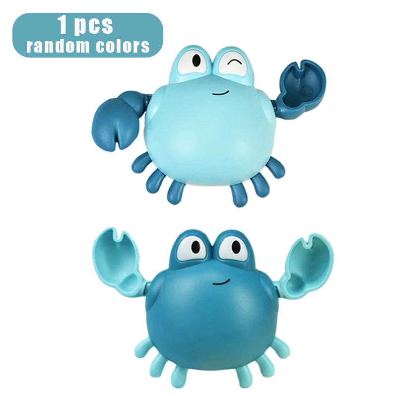 1 PCS Cartoon Bath Toys Animal Tortoise Crab Classic Baby Water Toy Infant Swim Turtle Wound-Up Chain Clockwork Toy for Children 10