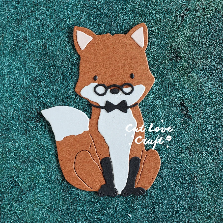 Catlove 가족 여우 동물 금속 절단 Scrapbooking 금형 스텐실 죽을 잘라 DIY 공예 엠보싱 새로운 다이 2022