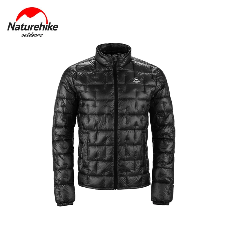 Naturehike куртка-пуховик из белого гусиного пуха, Ультралегкая дышащая теплая зимняя куртка, ткань для кемпинга, альпинизма, пешего туризма - Цвет: Черный