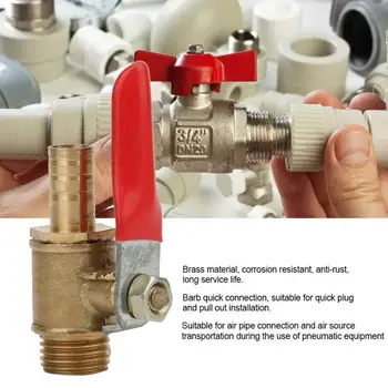 

Actuator Ball Valve 5PCS 1/4in PT Brass Ball Valve Male Thread + Barb Quick Coupling On/Off Shut-Off Drain Electric Magnetic