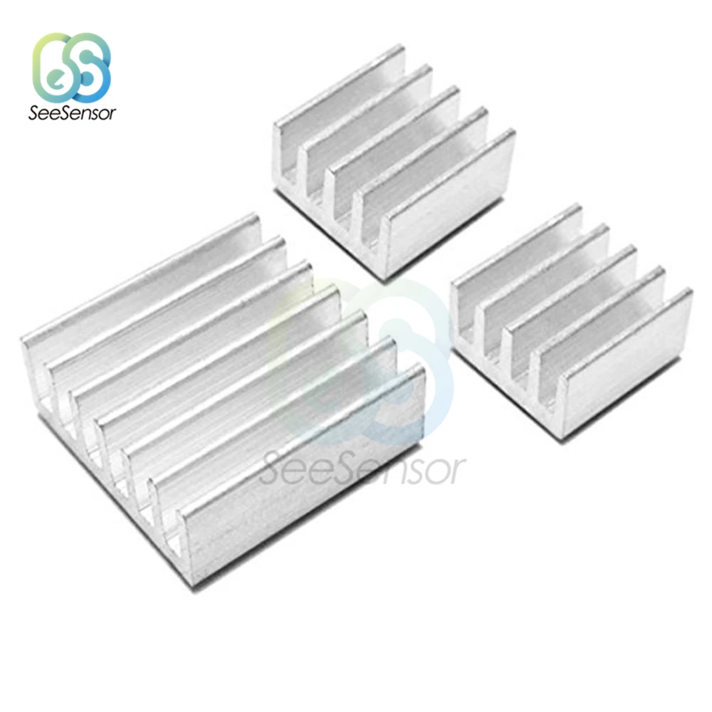 3pcs Adhesive Raspberry Pi 3 Heatsink Cooler Pure Aluminum Heat Sink Set Kit Radiator for Cooling Raspberry Pi 2 B 3pcs Adhesive Raspberry Pi 3 Heatsink Cooler Pure Aluminum Heat Sink Set Kit Radiator for Cooling Raspberry Pi 2 B