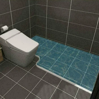 

Flexible Bathroom Water Stopper Flood Barrier Rubber Dam Silicon Water Blocker Dry and Wet Separation Home Improve 120CM