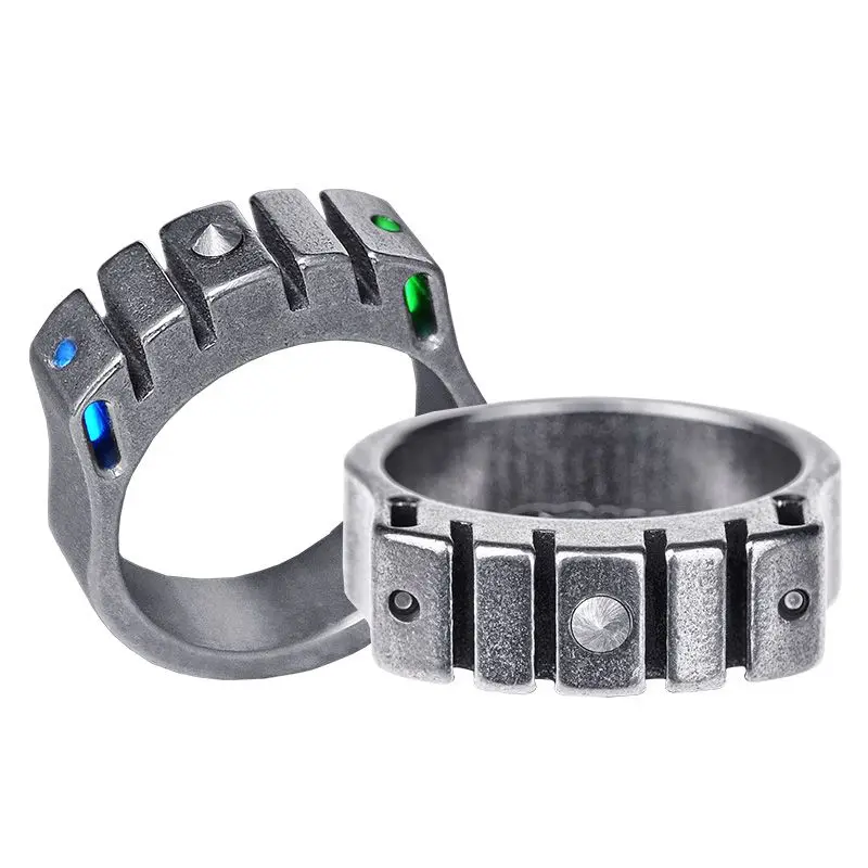 

titanium alloy body guard ring body guard weapon tungsten head broken window escape tool