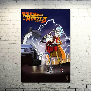 

Wall Art Home Decoration Canvas Print Anime Rick and Morty Painting Modular Picture Cuadros Posters Modern For Living Room Frame