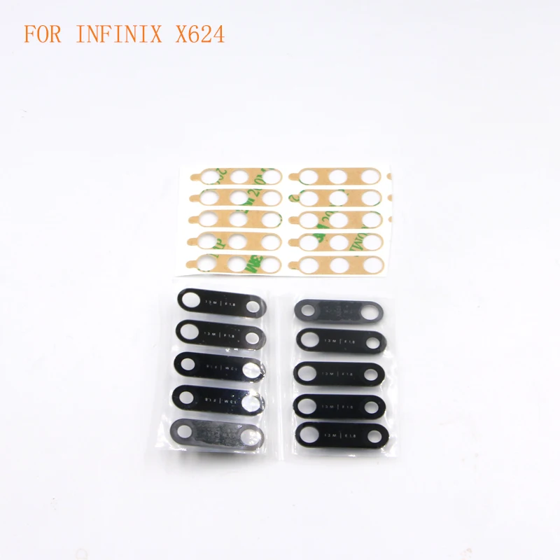 10PCS For INFINIX X623 X624 X624B X62 X626 X650 X652 X653 Camera Glass Lens Cover With Adensive smartphone lens Lenses