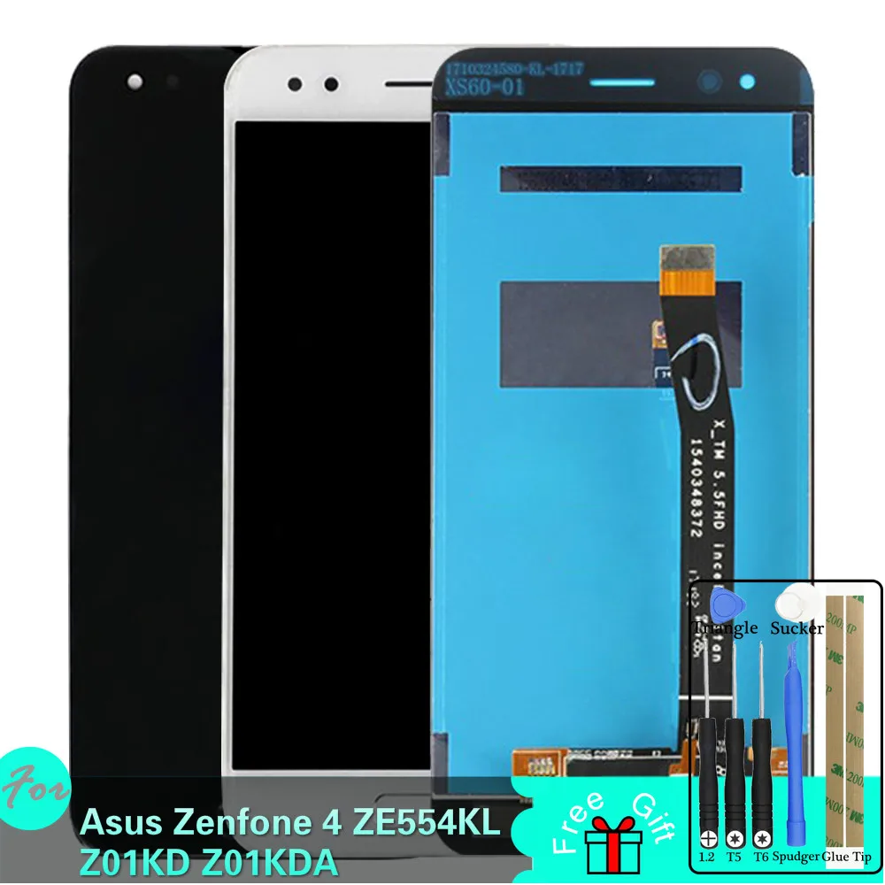 

LCD For Asus Zenfone 4 ZE554KL Z01KD Z01KDA LCD Display Touch Screen Digitizer Assembly Replacement With frame tools