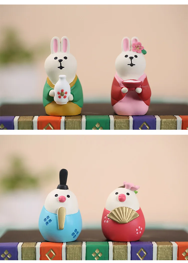 Японские подлинные партии Мультяшные животные каваи маленькая цыпленка Китти офисное украшение Миниатюрная модель фигурка Рождественский подарок на день рождения