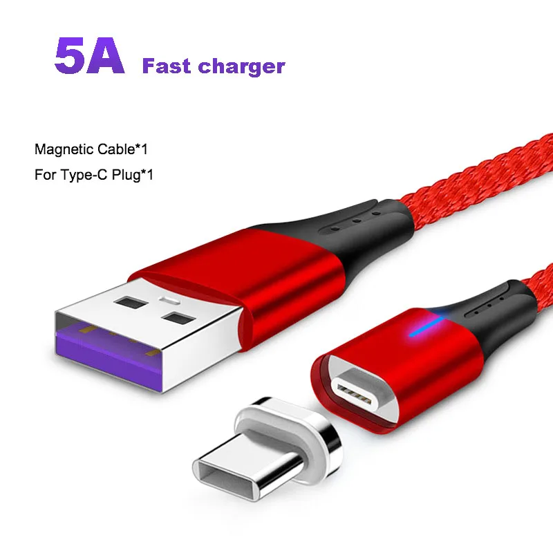 

5A USB Type C Cable for Huaewi P20 P30 Xiaomi Redmi Note 8 Mi 9 9t Fast Charging Data Sync USB C Cable for Samsung S9 S10 USBC