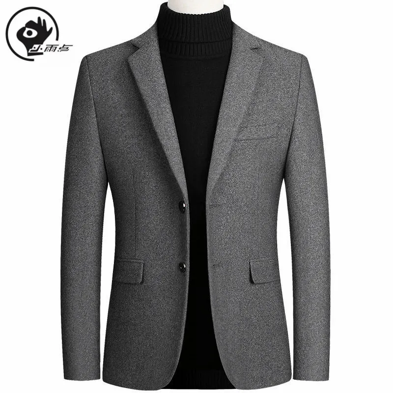 

XiaoYudian Solid Blazer British Stylish Male Blazer Suit Jacket Business Casual For Men Regular Woolen coat Brand