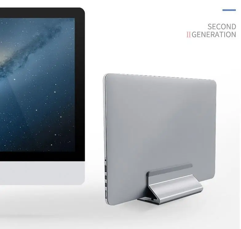Vertical Adjustable Laptop Stand Aluminium Portable Notebook Mount Support Base Holder for MacBook Pro Air Accessory