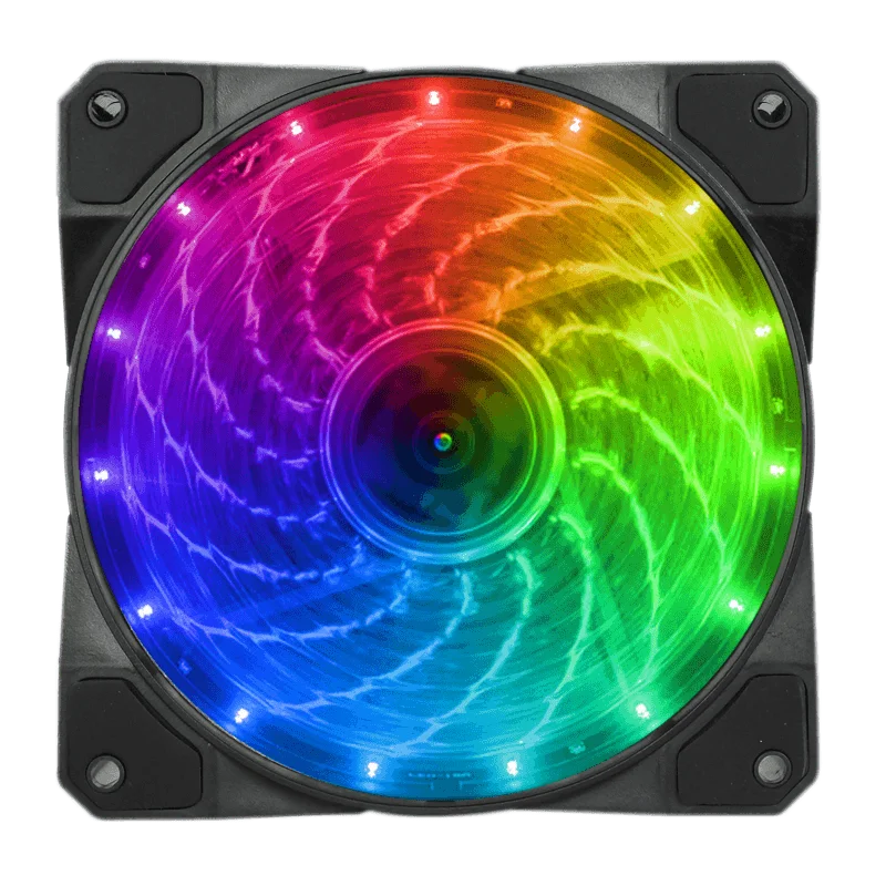 FN 12RAINBOW M/12 мм ПК компьютер 23 дБ Ультра тихий 15 светодиодов вентилятор/анти