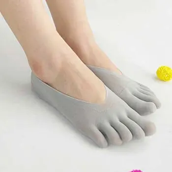 

Fashion Ladies Spring Summer Autumn Winter Lace Anti-skid Invisible Low Cut Socks Toe Ankle Solid Color Shallow Finger Socks
