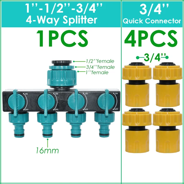 1 Ensemble, Distributeur 4 Voies 3/4-1/2 Pouces Distributeur D'eau