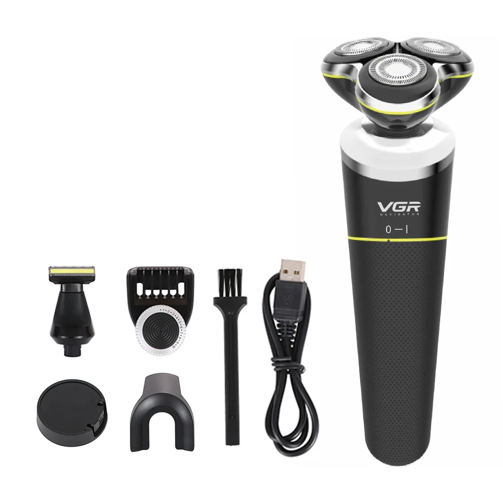 

New Arrival Electric Shaver Triple Blade Wet Heads Dual Use Waterproof Shaver Trimmer Beard Face Care For Men V-308