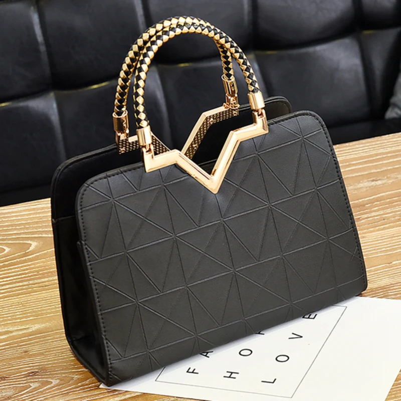 women's bags brands	. Women Handbag Patchwork Shoulder Messenger Office Work PU Leather Women Bag Ladies Luxury Handbag Vintage Large Shoulder Bag money clip wallet