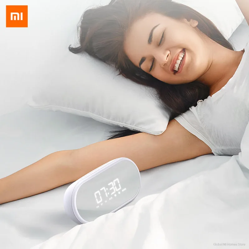 Original Xiaomi Mijia BASEUS Mini Alarm Clock Wireless Bluetooth speaker household subwoofer mirror portable radio 3D surround