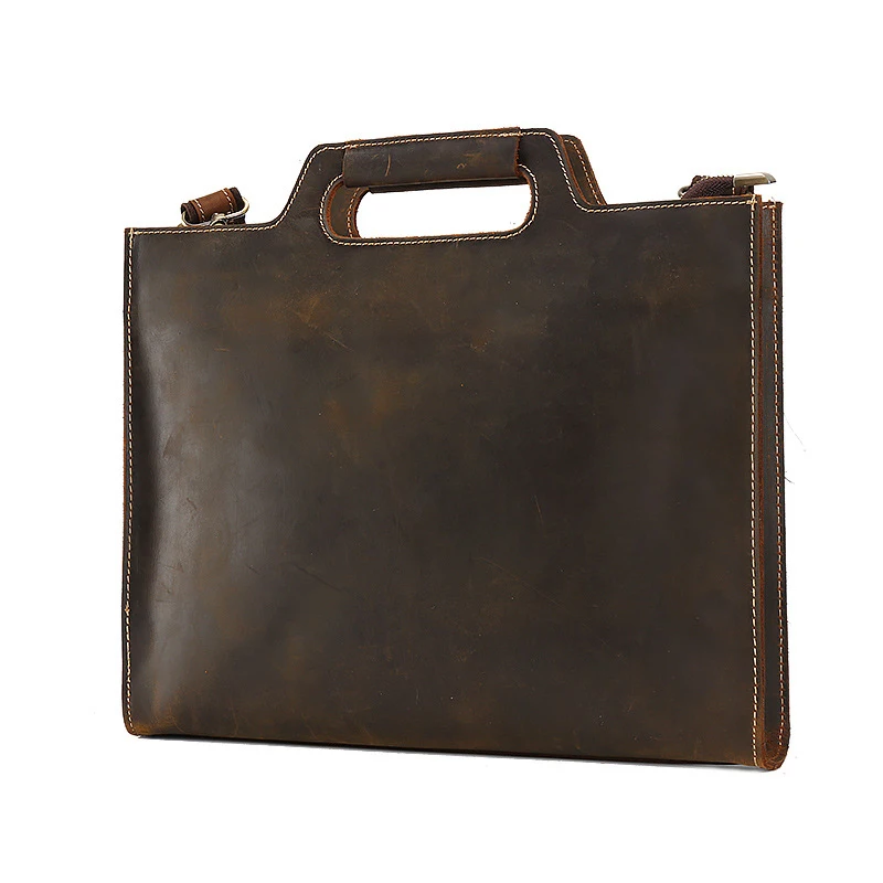 

Nature Leather File Folder Document Bag Documents Storage Supplies With Pocket Inside Real Leather Office Business Supplies