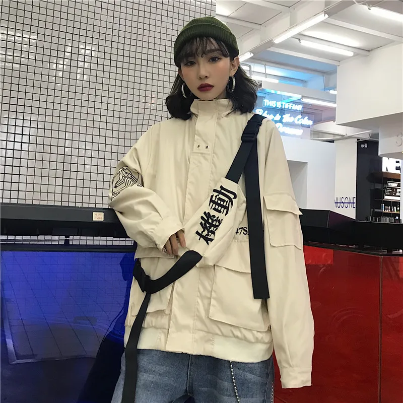 

Price Control 66 Photo Shoot Thin Early Autumn Korean-style Harajuku Wind Embroidered Loose-Fit Versatile BF Workwear Cotton Ove