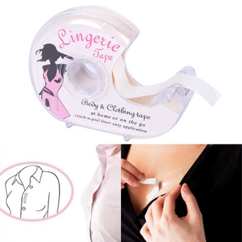 

New Fashion Safe Double Sided Adhesive Lingerie Tape Body Clothing Clear Bra Strip Medical Waterproof Tape For Women Girl V-neck