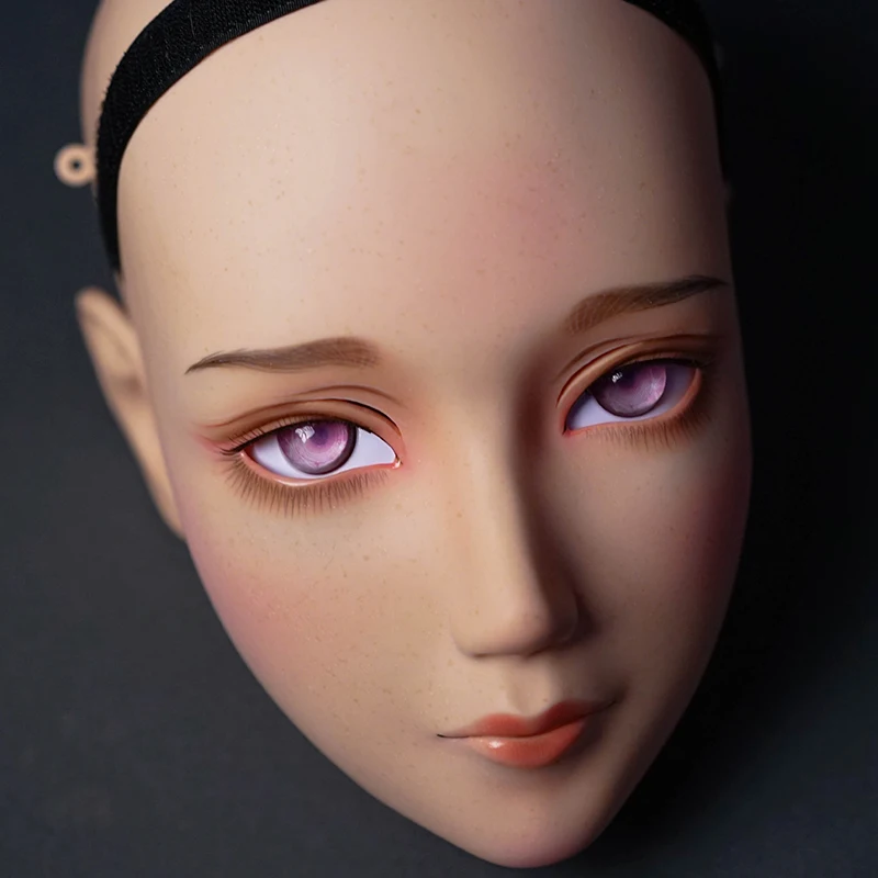 LiLi Mask-07) милая девушка Смола половина головы настроить Косплей Японская ролевая игра Аниме Силиконовые кигуруми маска Трансвестит кукла