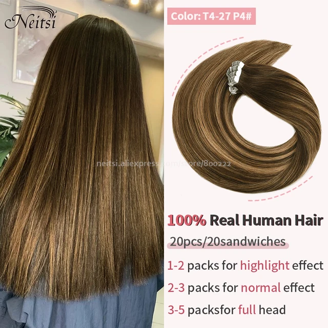 Neitsi Mini Tape In Human Hair Adhesive Extensions 12
