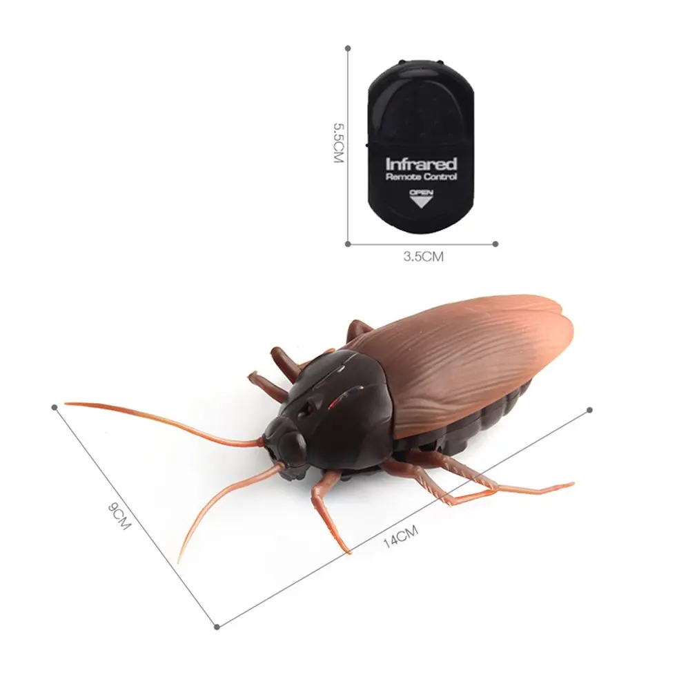 Забавный розыгрыш игрушки модель таракана/паук/муравьи Инфракрасный пульт ДУ розыгрыш, хитрый игрушечные глаза блеск страшная игрушка на Рождество