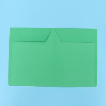 

12Pcs A4 2Pockets Kraft Paper File Folder Brown Card Holder Document Folder Office Project File Presentation Folder (Red)