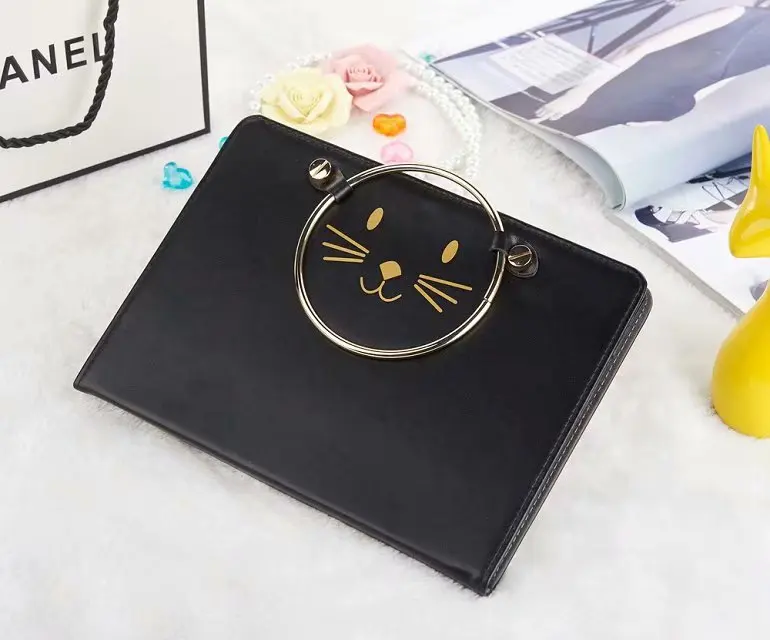 Чехол для планшета для Ipad Mini 1 2 3 7," KT Cat Портативный кожаный смарт-чехол с флип-стойкой для Ipad Mini 123 Shell Funda+ pen - Цвет: Черный