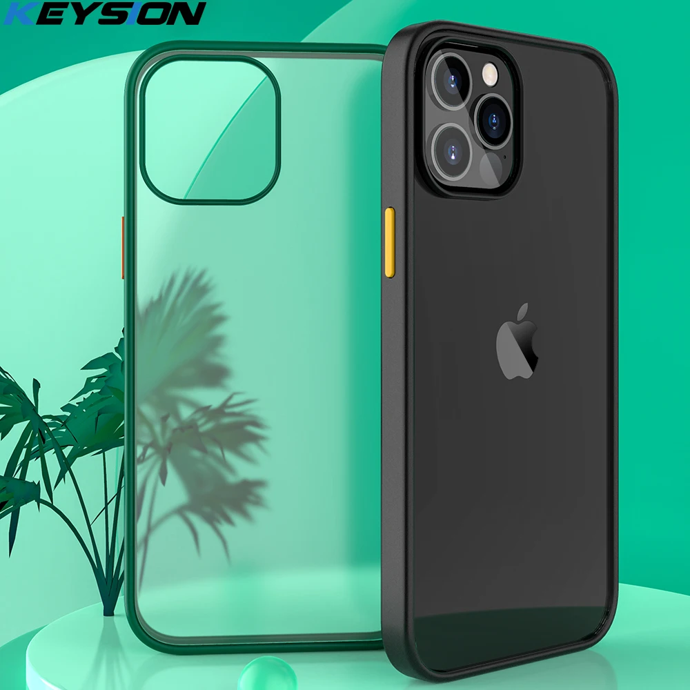 

KEYSION Fashion Matte Case for IPhone 12 Mini 12 Pro Max 2020 Transparent Shockproof Back Cover for Apple IPhone 11 Pro Max