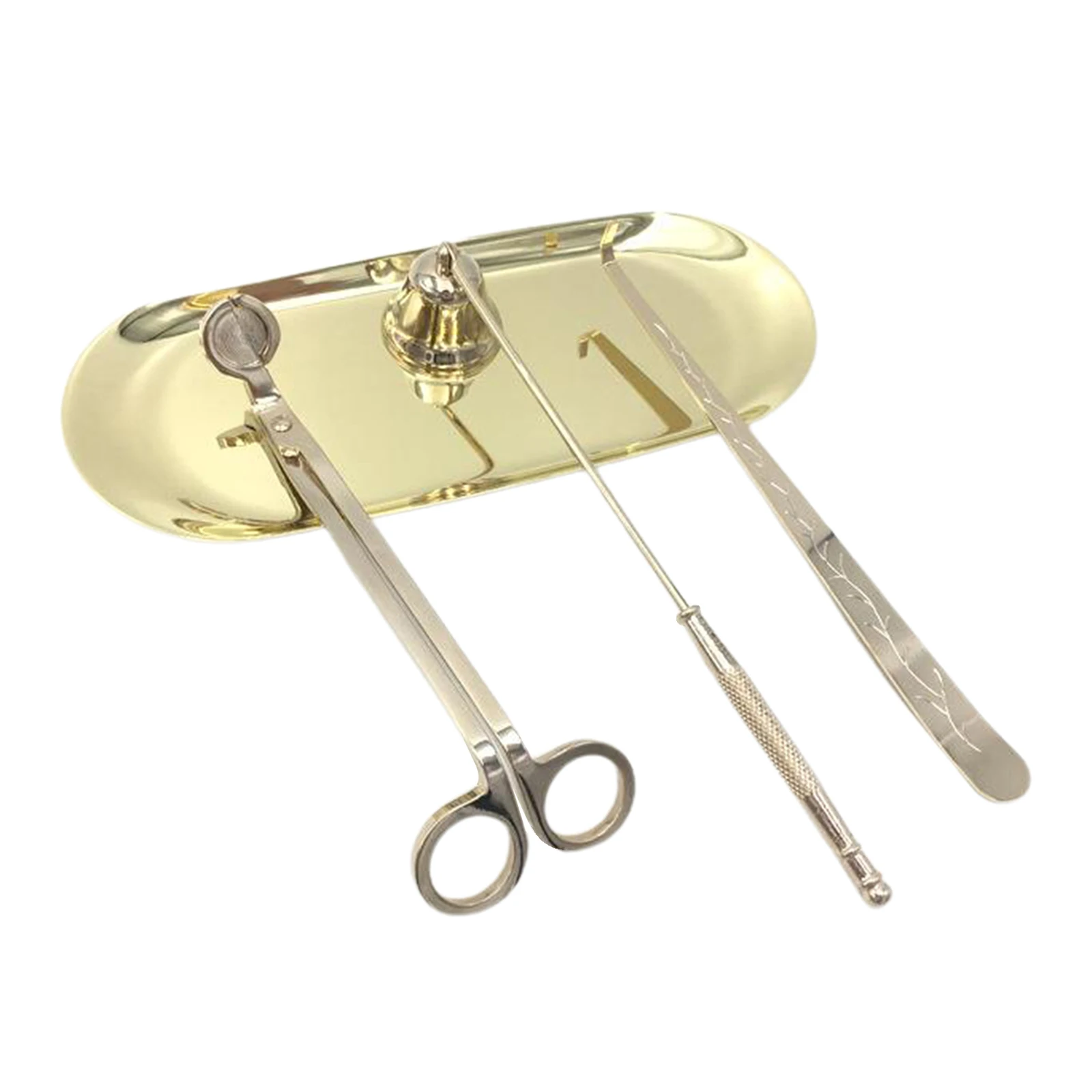 Candle Care Tools Candle Wick Trimmer Candle Snuffer Dipper Storage Tray 4 in 1