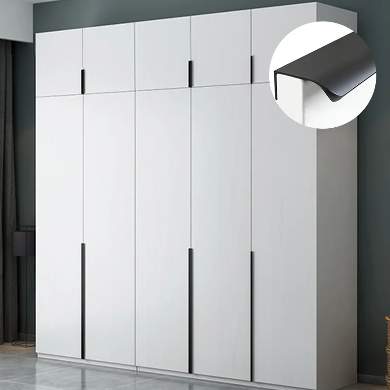 

Sue Jill Customizable Black And White with Pattern Hole Punched Aluminium Alloy Flush Pull Simple Northern European-Style Cabine
