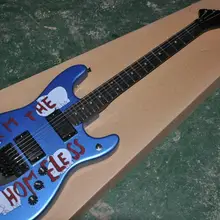 Китай на заказ том Морелло рука бездомные металлические синяя электрогитара