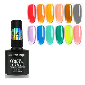 

Nail Art 8ml Translucent Color Gel Polish Neon Jelly Nail UV Gel Varnish Soak Off UV LED Semi Permanent Nail Art Gel Lacuqer