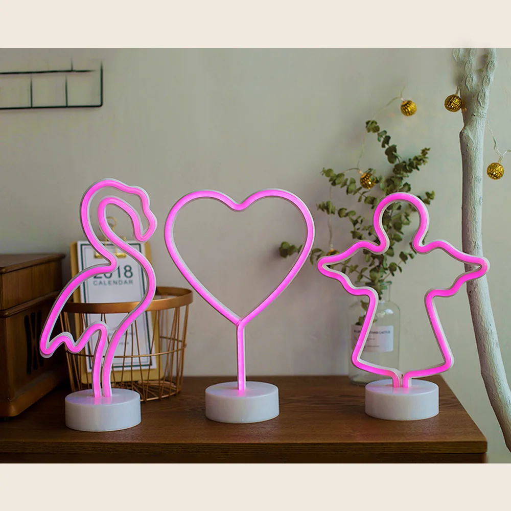 Creative LOVE Sign LED Neon Light USB/Battery Powered Home Party Decor Lamp $S1 