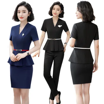 

Positive Pack Face Try-on Suit Occupation Pack Short Sleeve Skirt