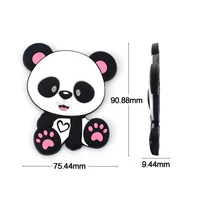 LOFCA 1pc Panda Silicone Teether BPA Free Food Grade Baby silicone teething Pendant Toys Baby Care Pacifier Chain Gift Making 2