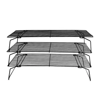 

Cooling Rack, 3-Tier Stainless Steel Stackable Baking Cooking Racks for Cooling Roasting Grilling, Collapsible & Heavy D
