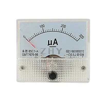85C1-A DC 0-300uA аналоговый измеритель в Панель Амперметр Датчик