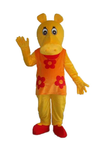 

Fashion Design flower Hippopotamus Mascot Costume Adult Birthday Party Fancy Dress Halloween Cosplay Outfits Clothing Xmas
