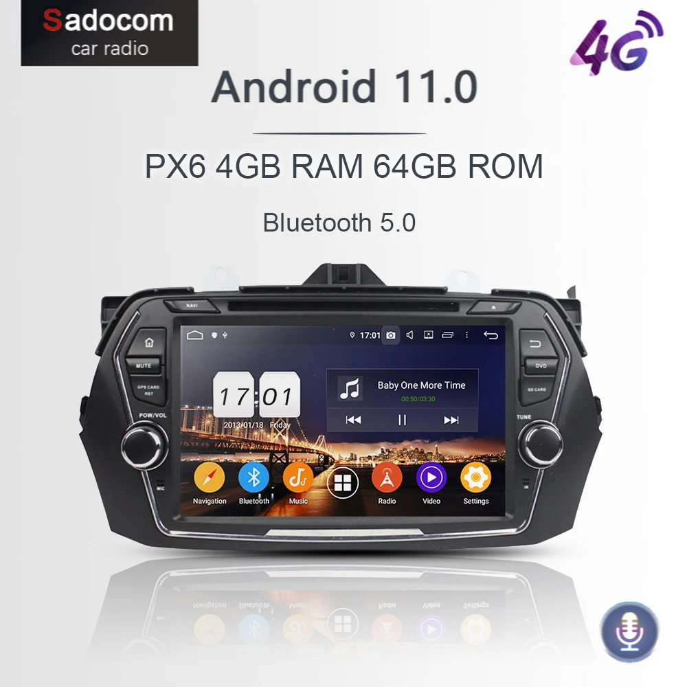720P PX6 8 &quotDSP 2 din Android 11 0 Core 4 Гб RAM автомобильный DVD плеер GPS Авторадио Bluetooth 5 для SUZUKI