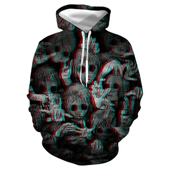 

Halloween Dark Evil Horror Ghost Elf vampire 3D Print Hooded Sweater Unisex Baseball Uniform Cosplay Costume