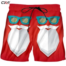 CJLM человек Санта шорты с изображением усов 3D печатных Для мужчин большой Размеры Досуг Забавный Рождественский шорты поставщиков