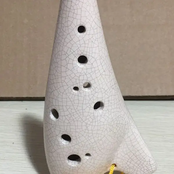 ГОРЯЧАЯ HG-ocarina флейта 12 отверстий альт C керамический инструмент белый лучший подарок